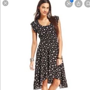 American Rag high-low bird print dress